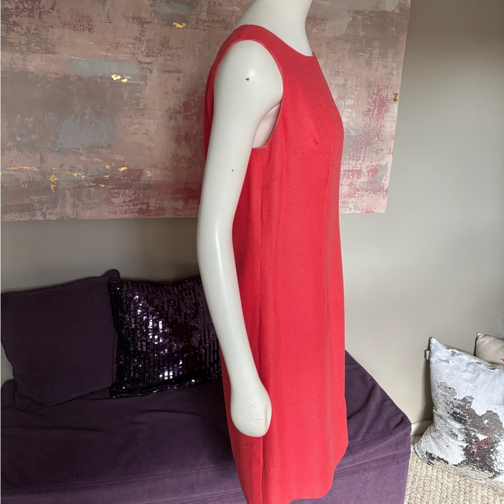 Handmade Coral Vintage Midi Dress and Jacket Set Size Medium (see measurements) - Picture 10 of 13